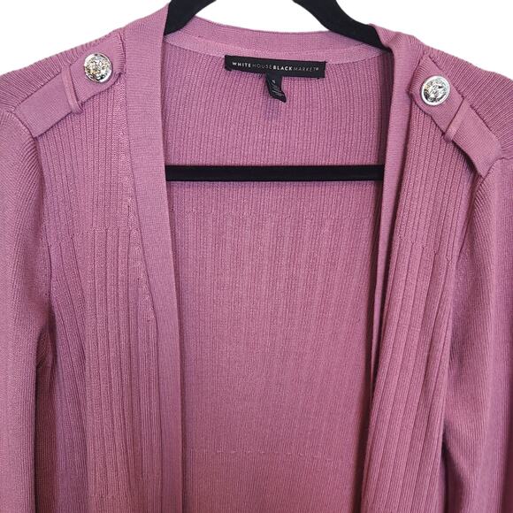 White House Black Market Cardigan Sweater Open Size S Preppy Career Work Office - Picture 2 of 7